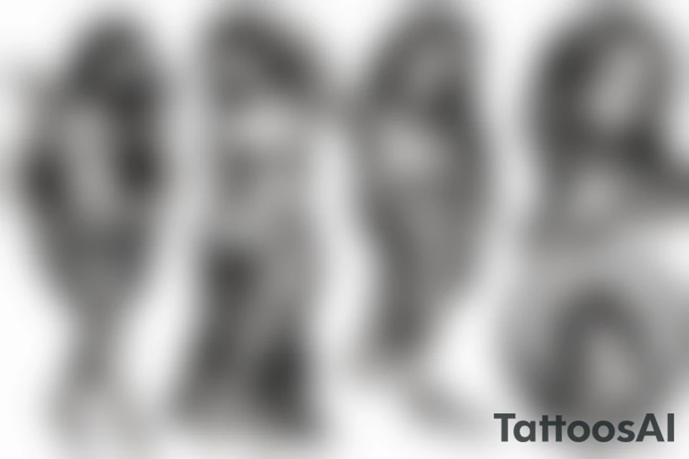 Woman Dancing with Jesus tattoo idea