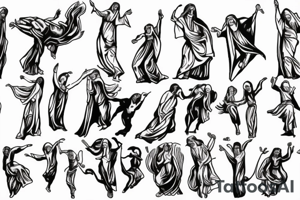Dancing with Jesus tattoo idea