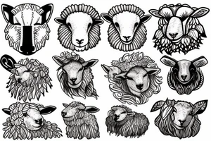 sleeping sheep with wolf fur tattoo idea