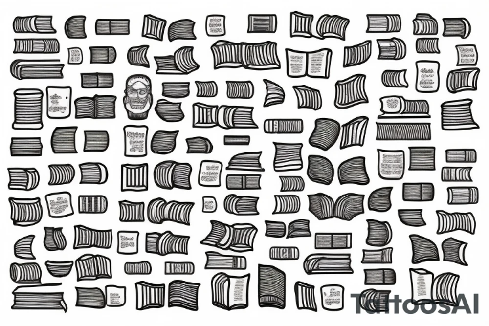 Books with words council people tattoo idea