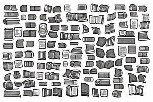 Books with words council people tattoo idea