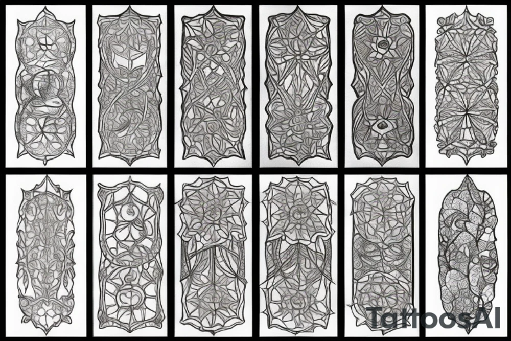 fractal stained glass tattoo idea