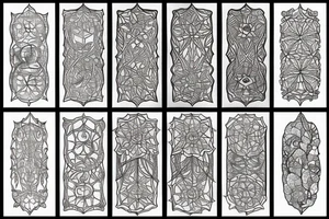 fractal stained glass tattoo idea