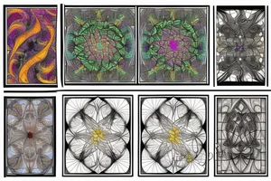 fractal stained glass tattoo idea