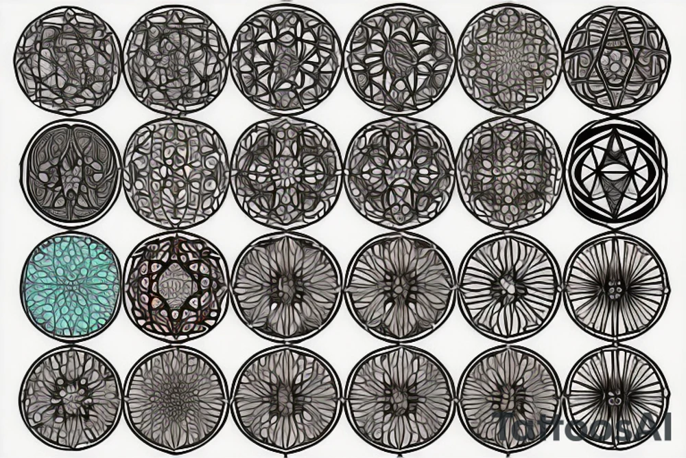 fractal stained glass tattoo idea