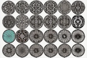 fractal stained glass tattoo idea