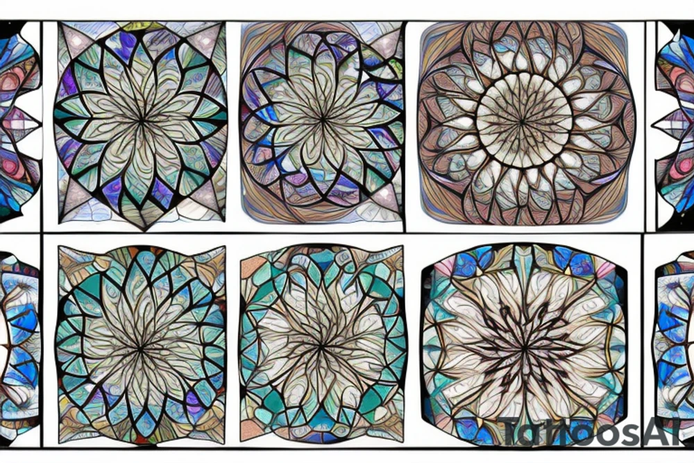 fractal stained glass tattoo idea