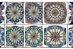 fractal stained glass tattoo idea