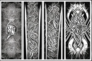 flaming sword tattoo idea