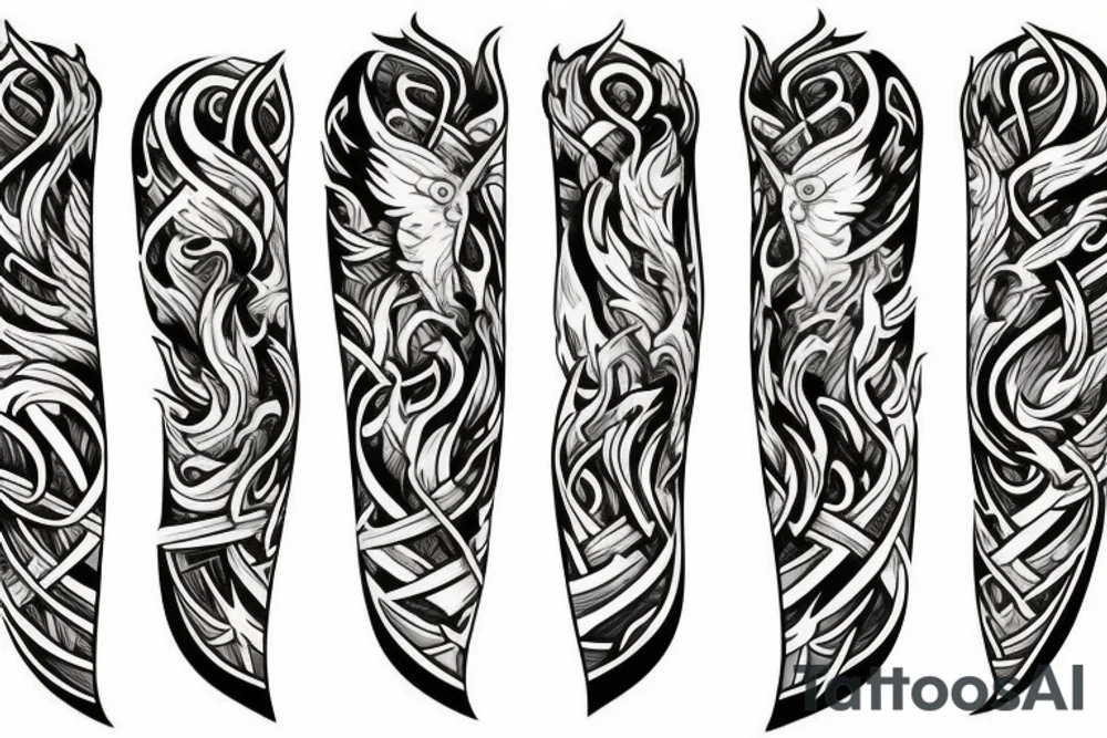 flaming sword tattoo idea