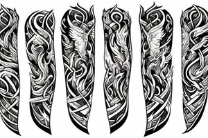 flaming sword tattoo idea