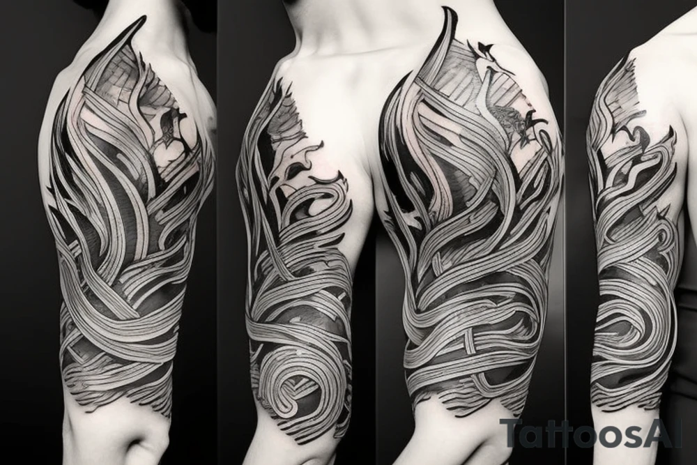 flaming sword tattoo idea