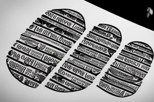 Stack of books with swirls coming from the pages. Classic font with the words I have lived a thousand lives and I have loved a thousand loves tattoo idea