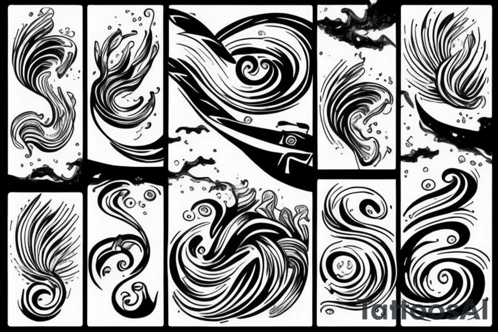 Sea/waves tattoo idea