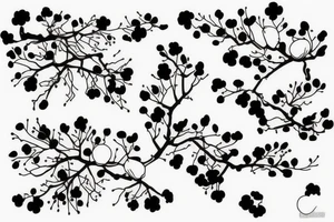 Cherry tree with clouds in the background tattoo idea