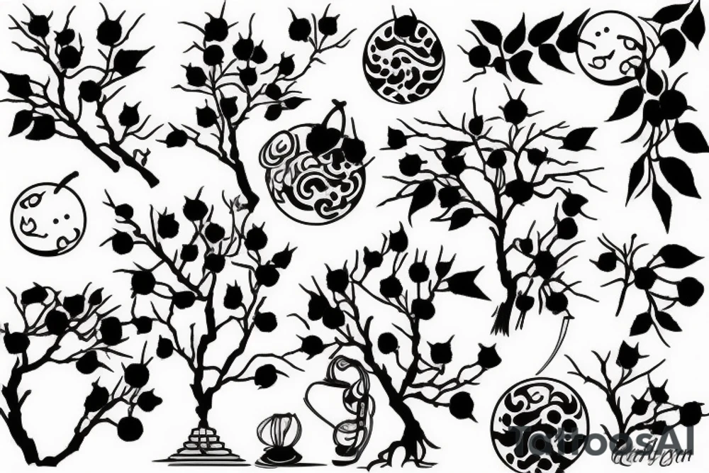 Cherry tree tattoo idea