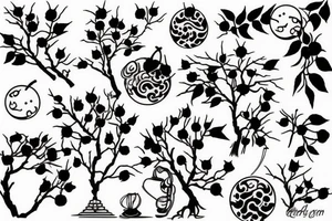 Cherry tree tattoo idea