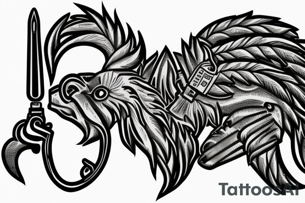 Palm anubis marijuana gun taurus tattoo idea