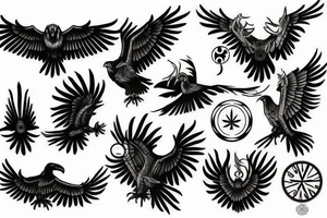 Three eyed raven tattoo idea