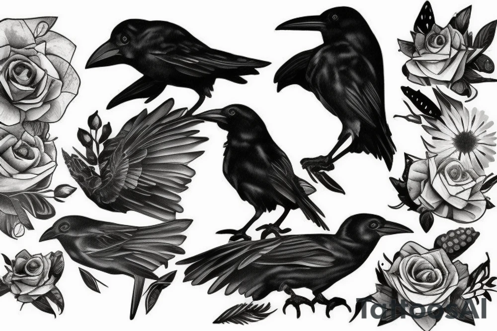 raven tattoo idea