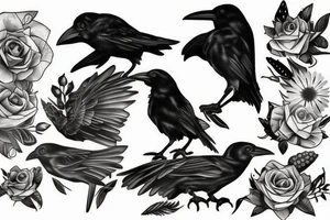 raven tattoo idea
