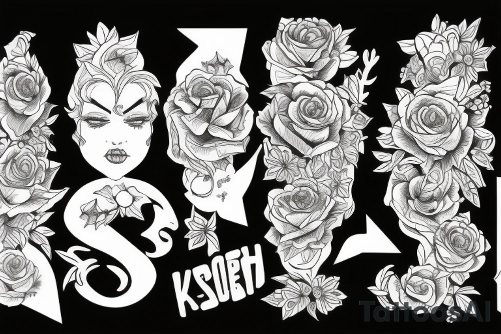 Юно Гасай с катаной в руке tattoo idea