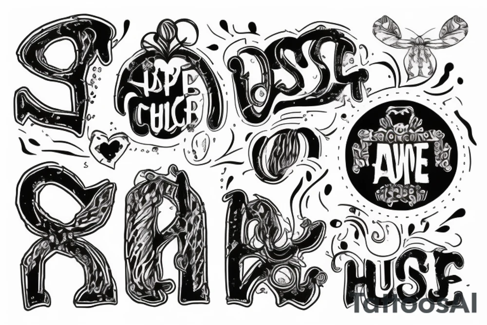 House with text: 'Huisje 5' tattoo idea