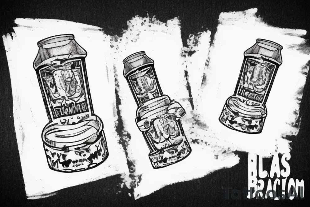 A house with beer tattoo idea