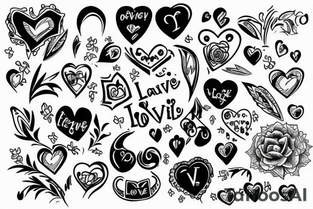 family and love tattoo idea
