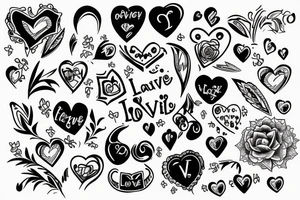 family and love tattoo idea