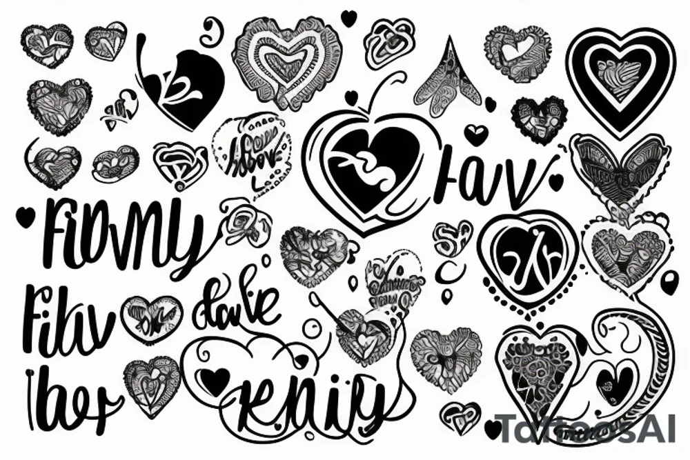family and love tattoo idea
