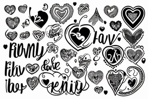 family and love tattoo idea