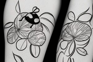 Lady bug on a vine tattoo idea