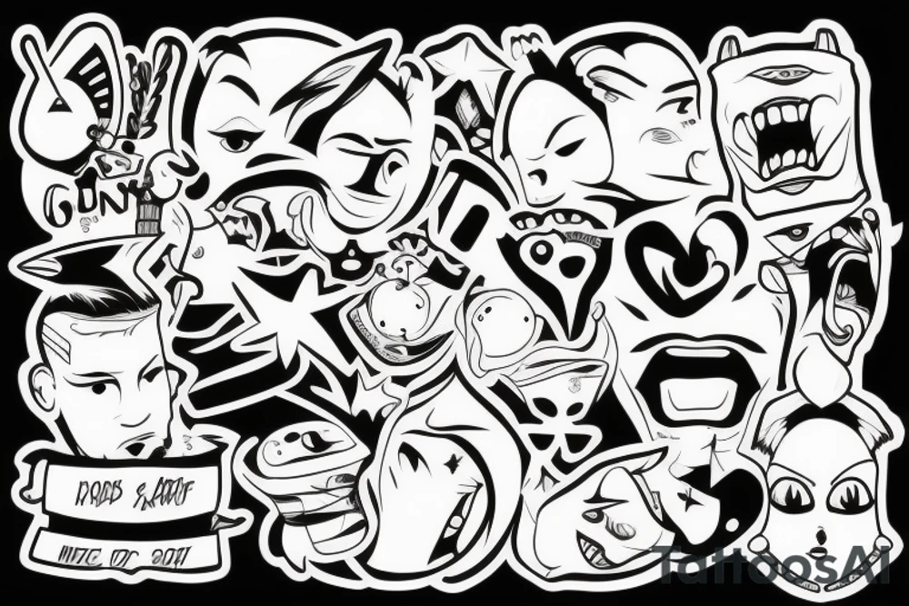 city on a head tattoo idea