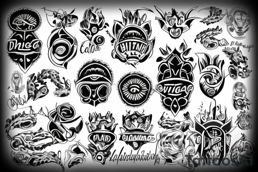 Dhimeegaa name tattoo idea