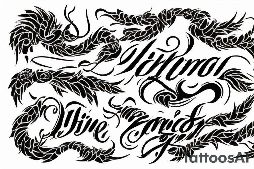 Dhimeegaa name tattoo idea