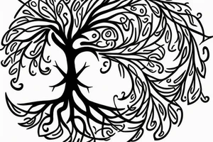Tree of life and death tattoo idea