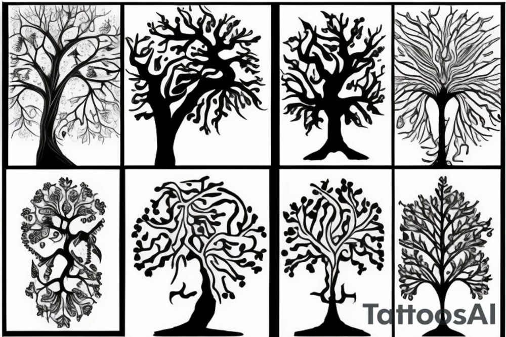 Tree of life and death tattoo idea