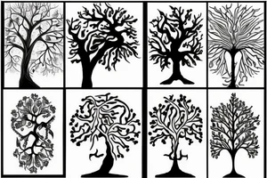 Tree of life and death tattoo idea