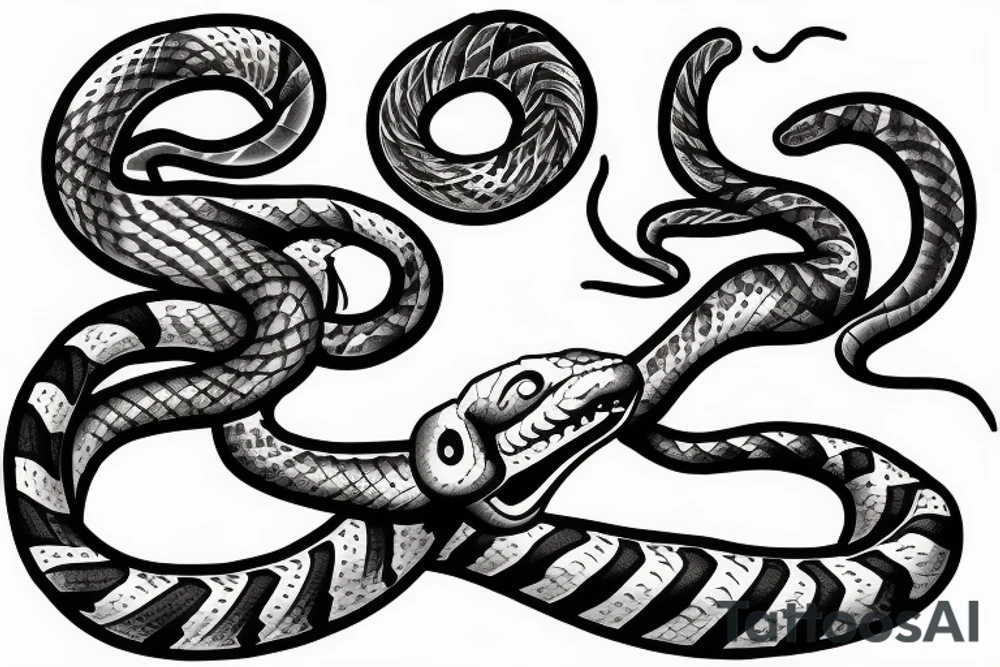 Snake jumping tattoo idea