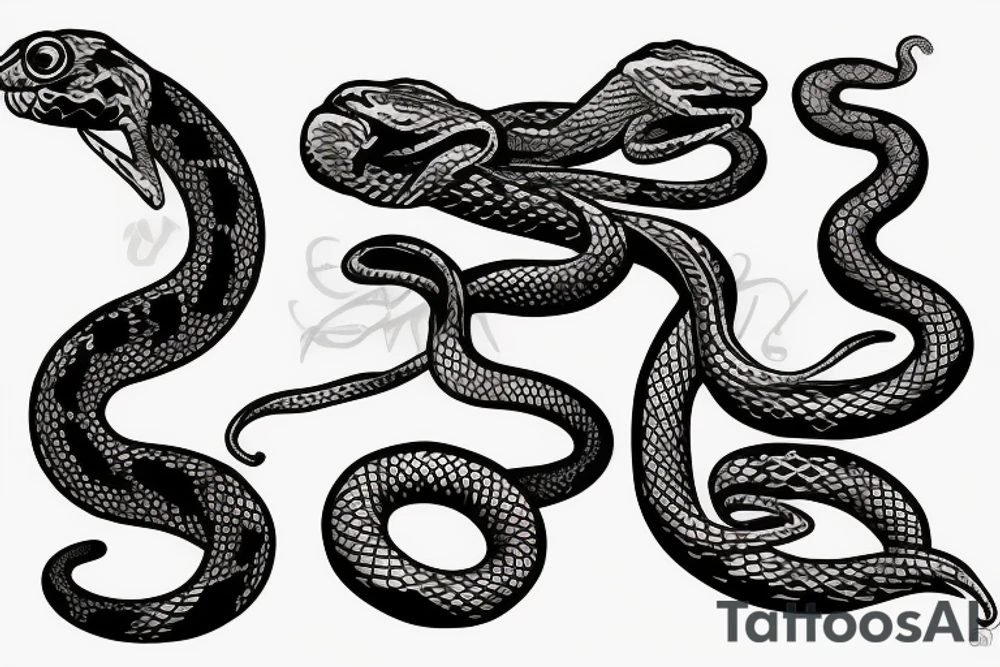 Snake jumping tattoo idea