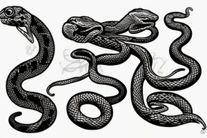 Snake jumping tattoo idea