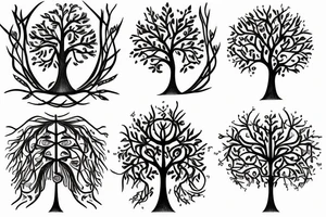 Tree of life and death tattoo idea