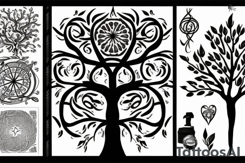 Tree of life and death tattoo idea