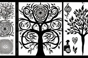 Tree of life and death tattoo idea