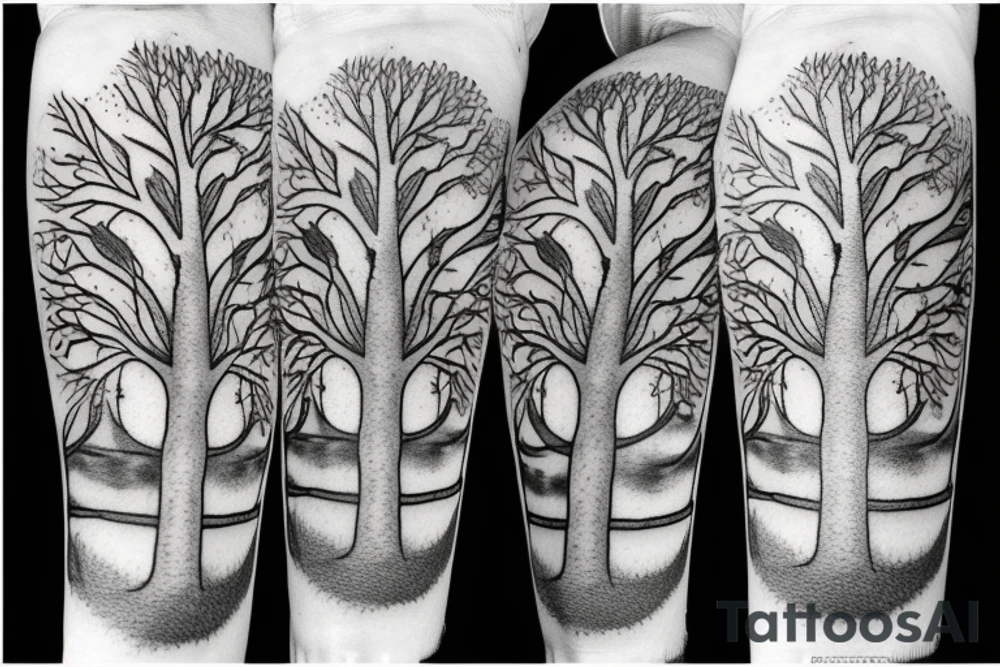 Tree of life and death tattoo idea