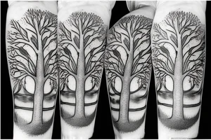 Tree of life and death tattoo idea