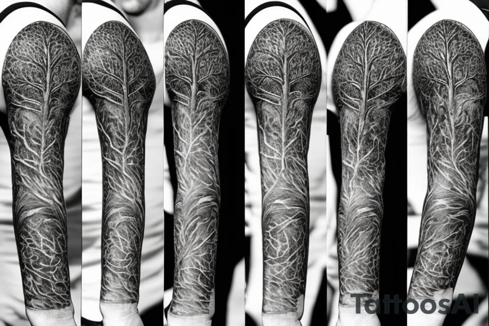 Tree of life and death tattoo idea