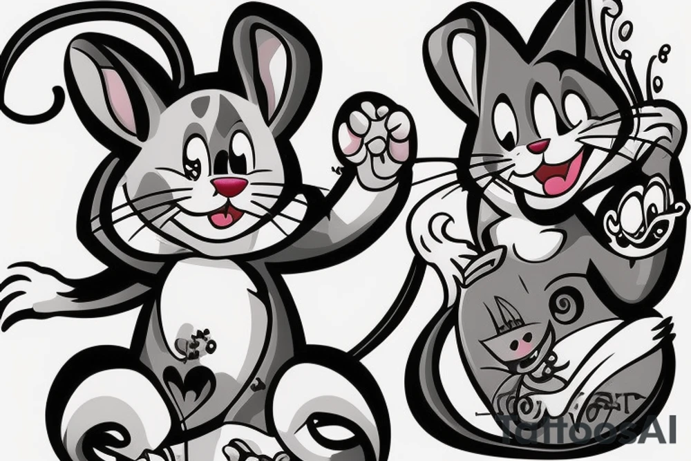 Tom and jerry tattoo idea