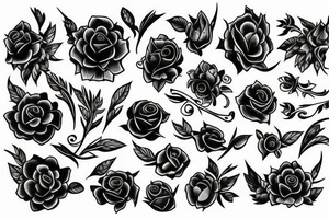 Flowers, Opel logo, devil tattoo idea